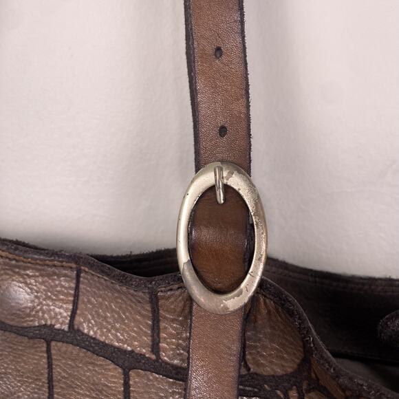 Campomaggi Centaurus in Crocodile Print Laser-Embossed Brown Leather - Picture 7 of 11